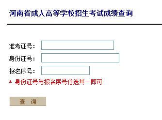 2017年河南商丘成人高考成绩查询入口(图1)